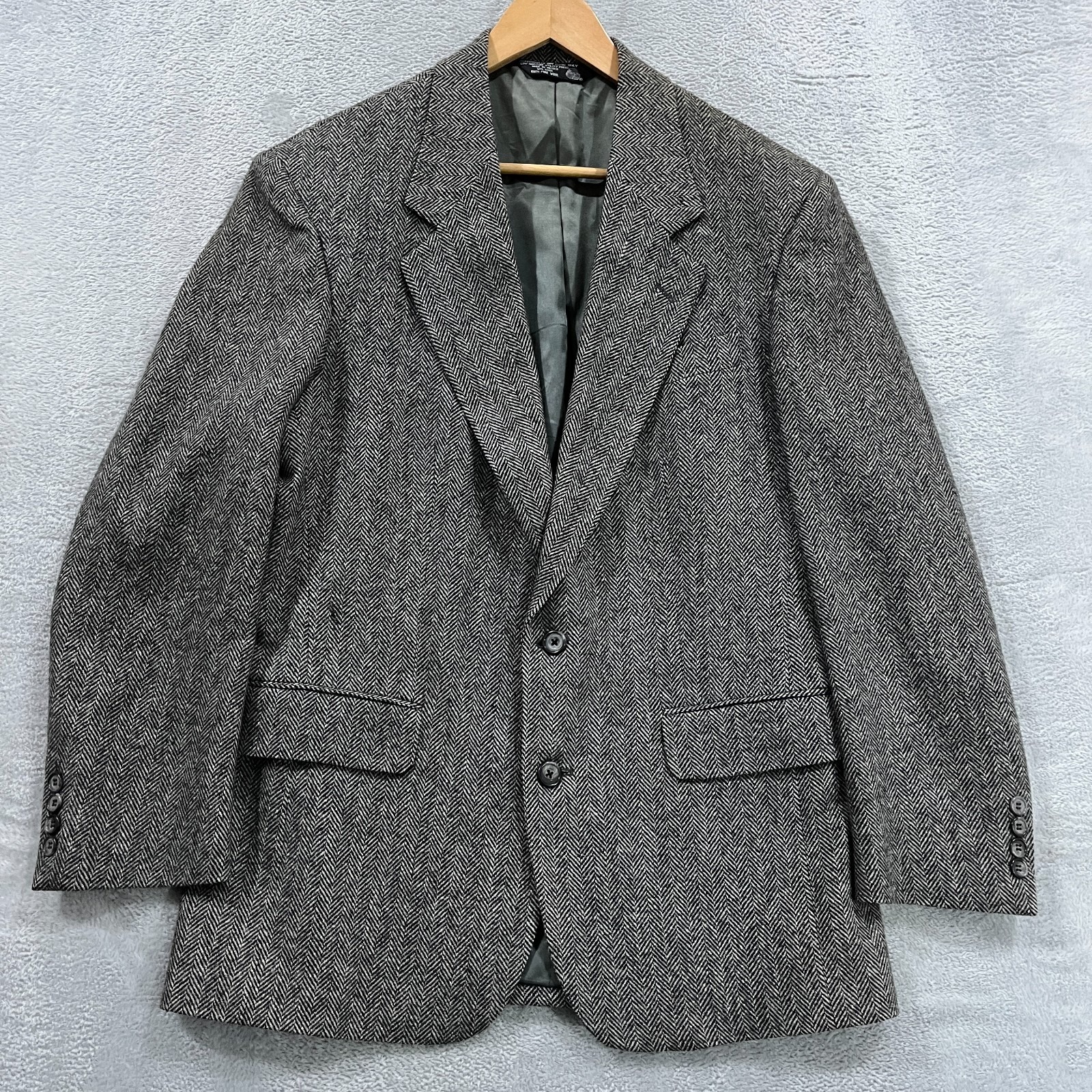 Vintage John Alexander Blazer Mens 38r Wool Tweed 2 Button 90s Preppy